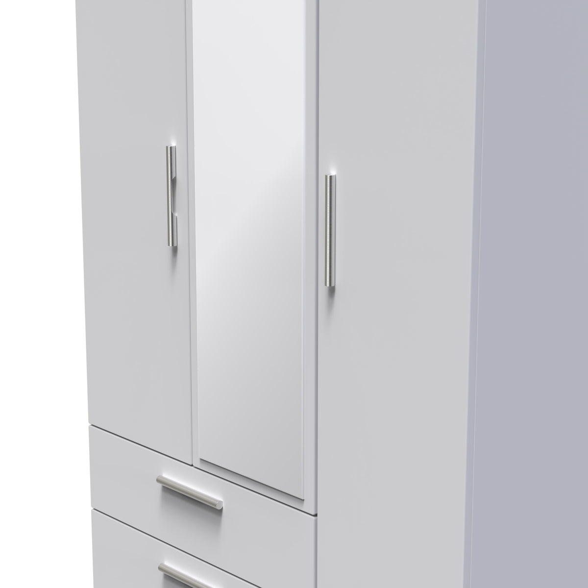 Knightsbridge Tall Triple 2 Drawer Mirrored Wardrobe