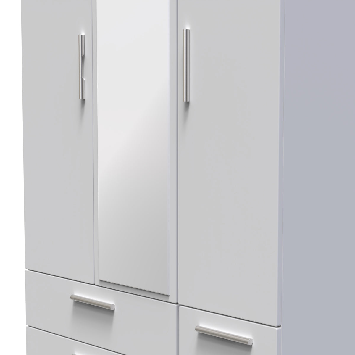 Knightsbridge Triple 2 Drawer Mirror + Drawer Wardrobe