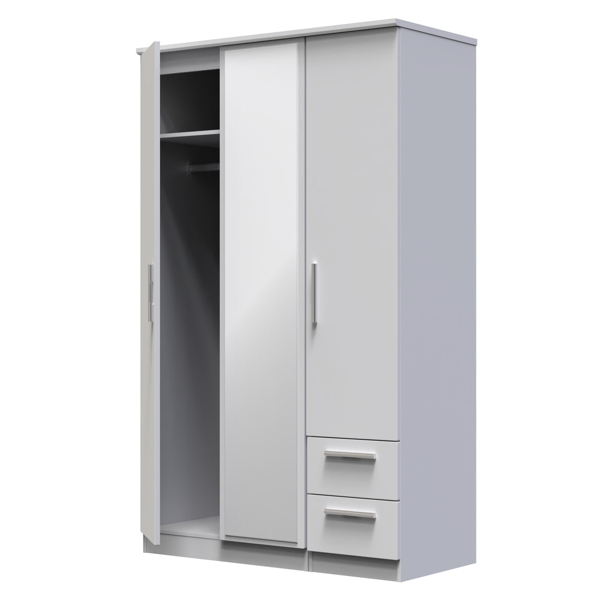 Knightsbridge Triple Mirror + Drawer Wardrobe