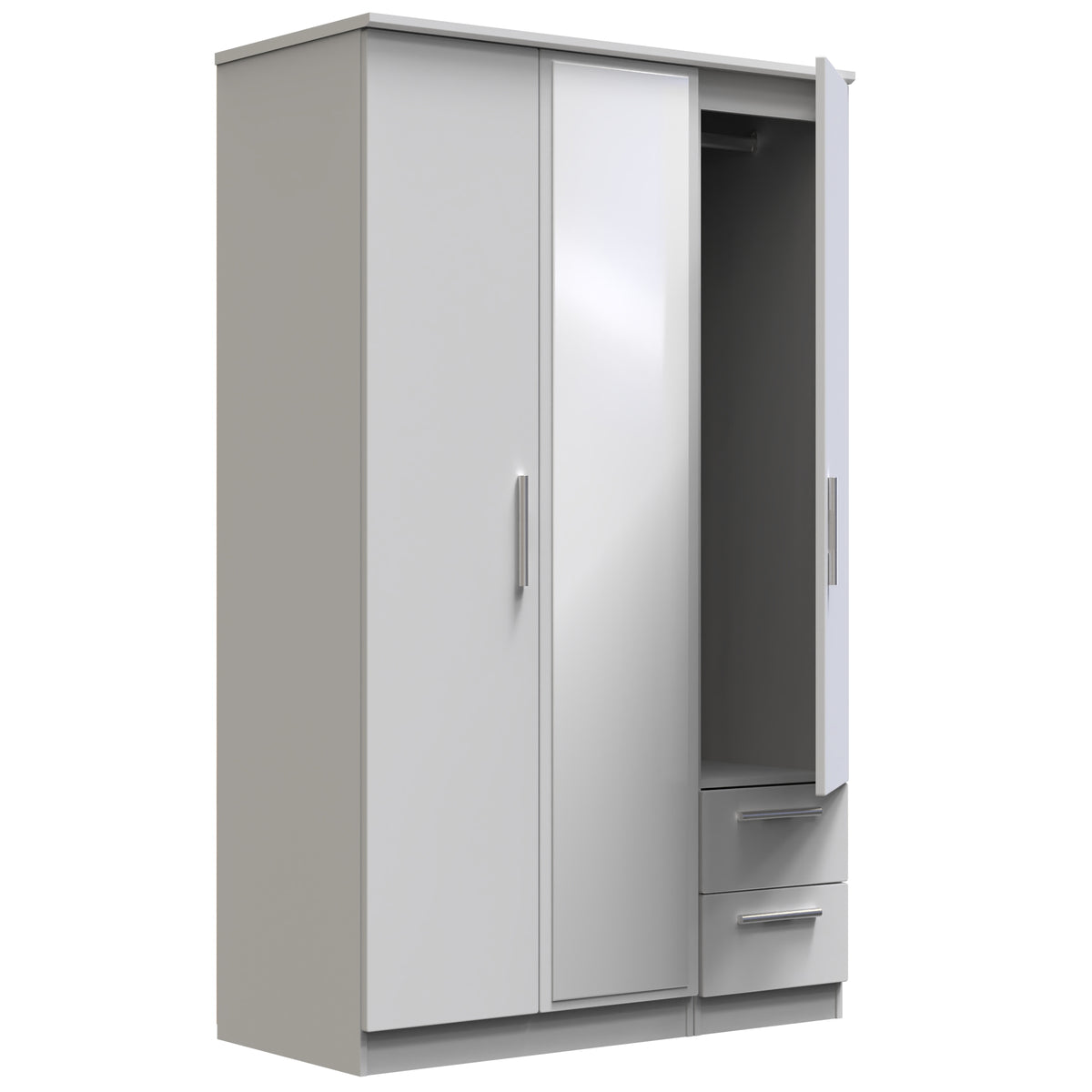 Knightsbridge Triple Mirror + Drawer Wardrobe