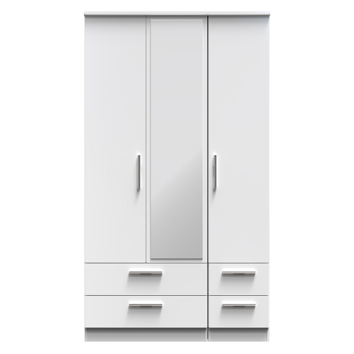 Knightsbridge Tall Triple 2 Drawer Mirror + Drawer Wardrobe