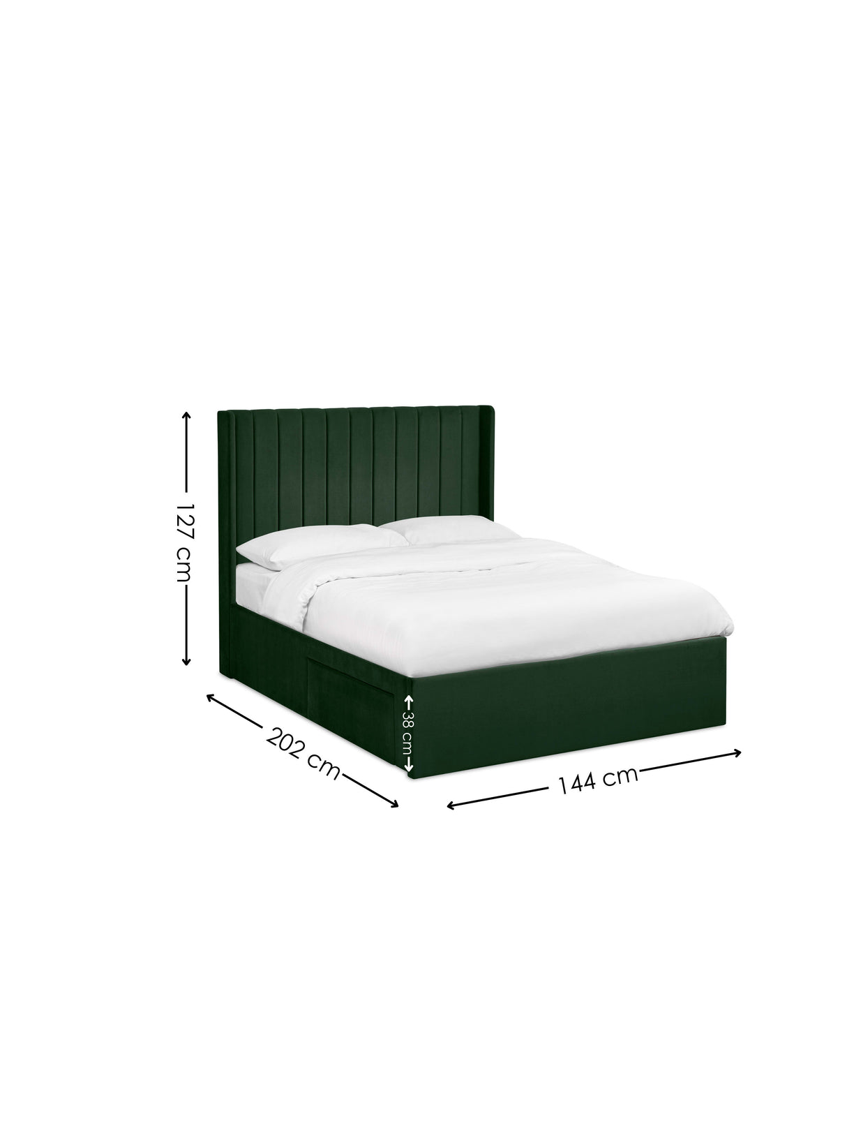 Leila Upholstered Bed with Side Access Storage