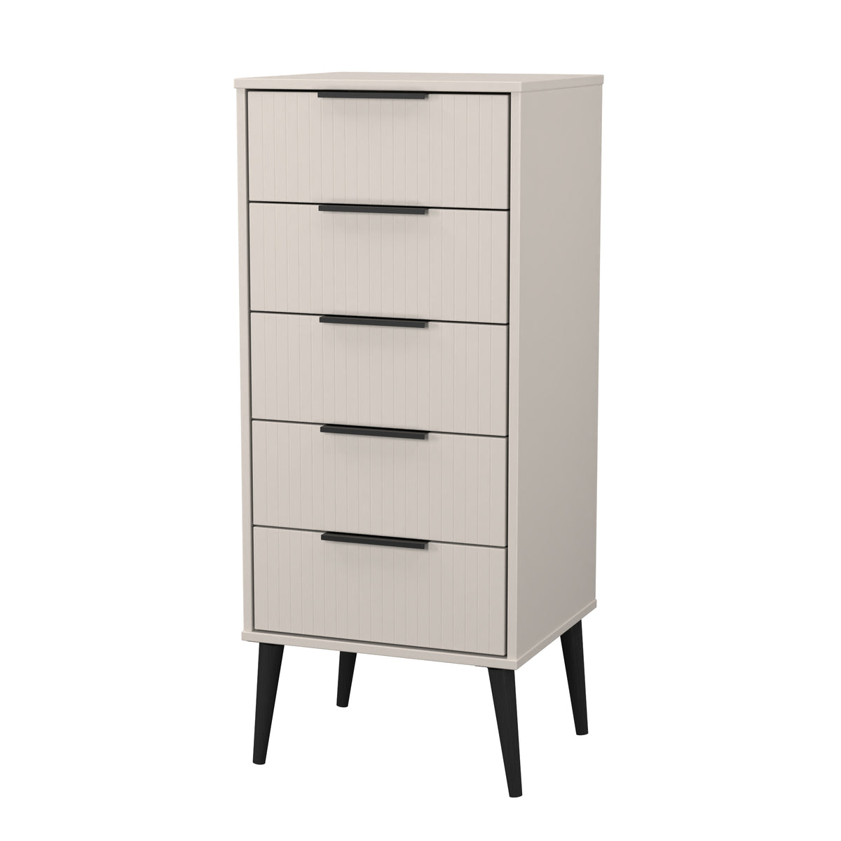 Linear (B) 5 Drawer Bedside Cabinet