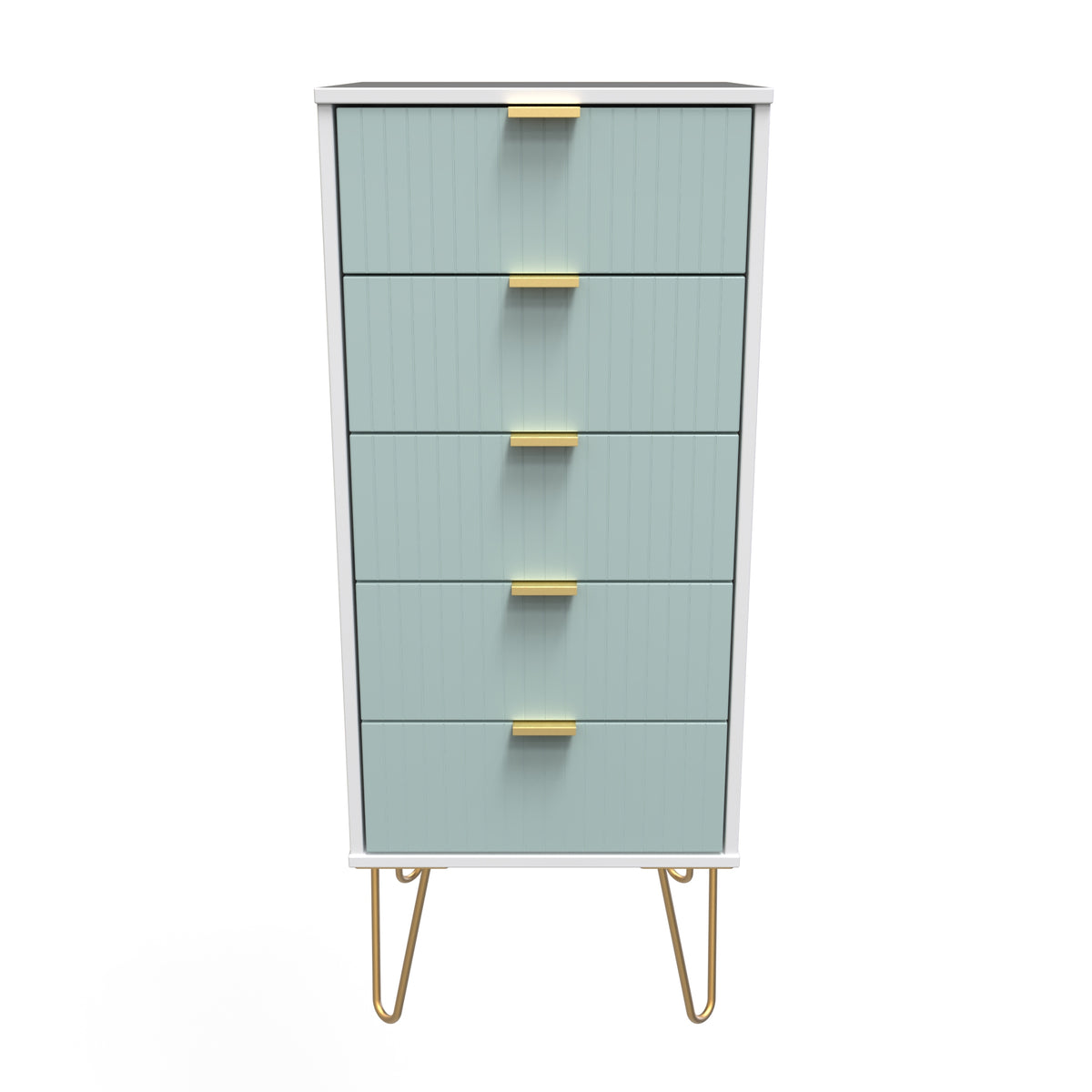 Linear (F) 5 Drawer Bedside Cabinet