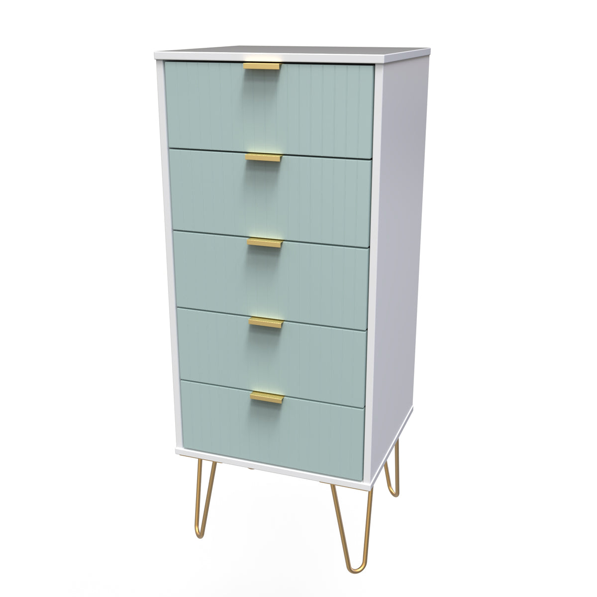 Linear (F) 5 Drawer Bedside Cabinet