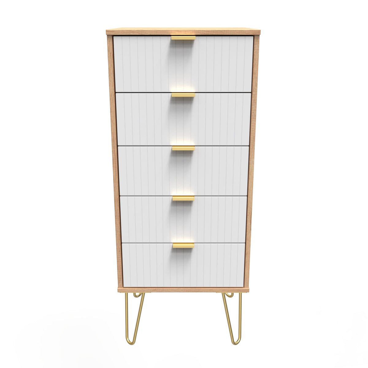Linear 5 Drawer Bedside Cabinet