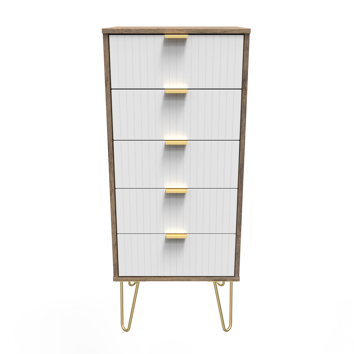 Linear 5 Drawer Bedside Cabinet