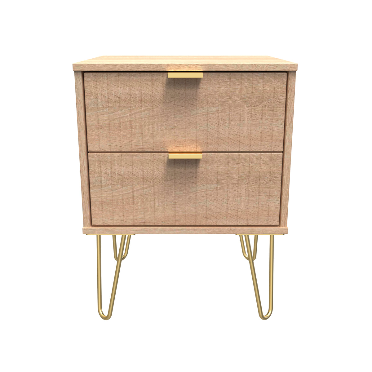 Linear 2 Drawer Bedside Cabinet