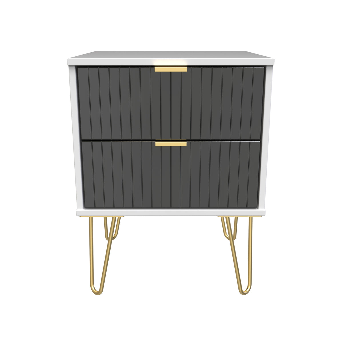 Linear 2 Drawer Bedside Cabinet