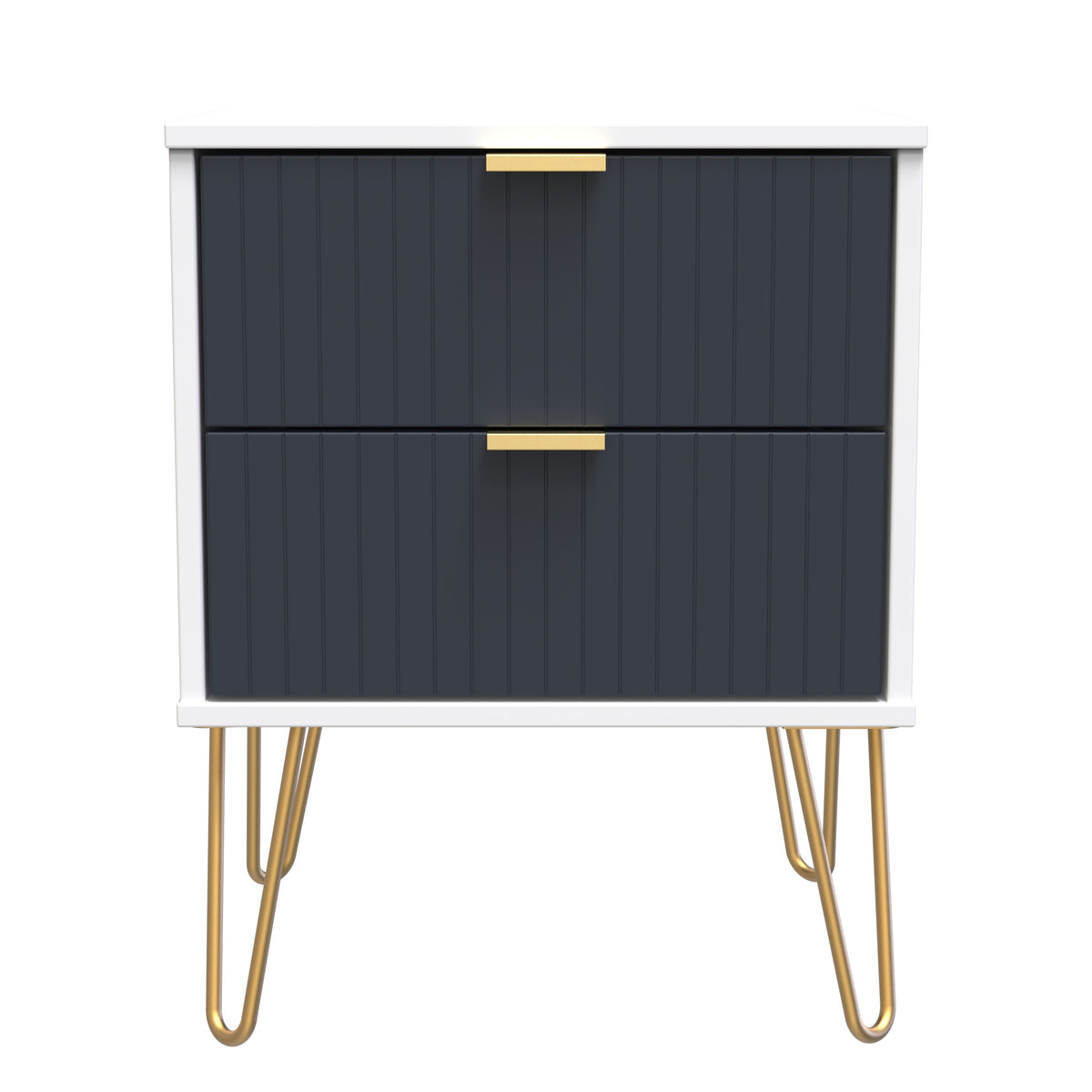 Linear 2 Drawer Bedside Cabinet