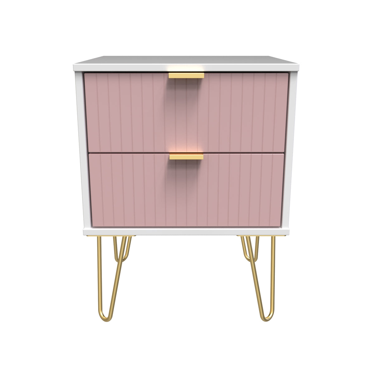 Linear 2 Drawer Bedside Cabinet