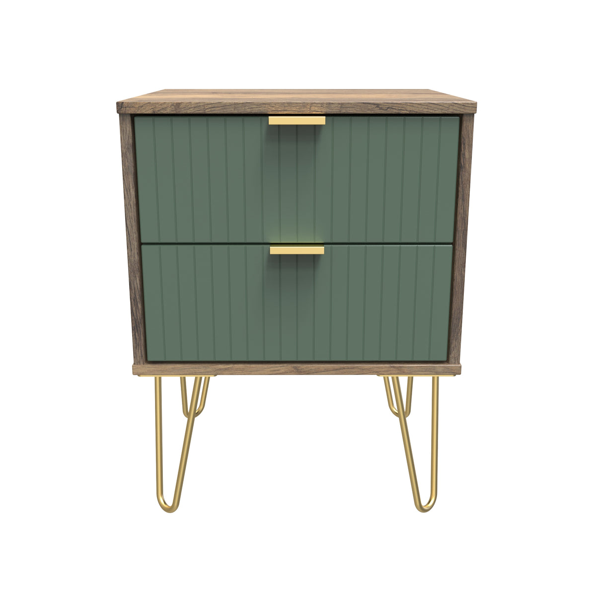 Linear 2 Drawer Bedside Cabinet