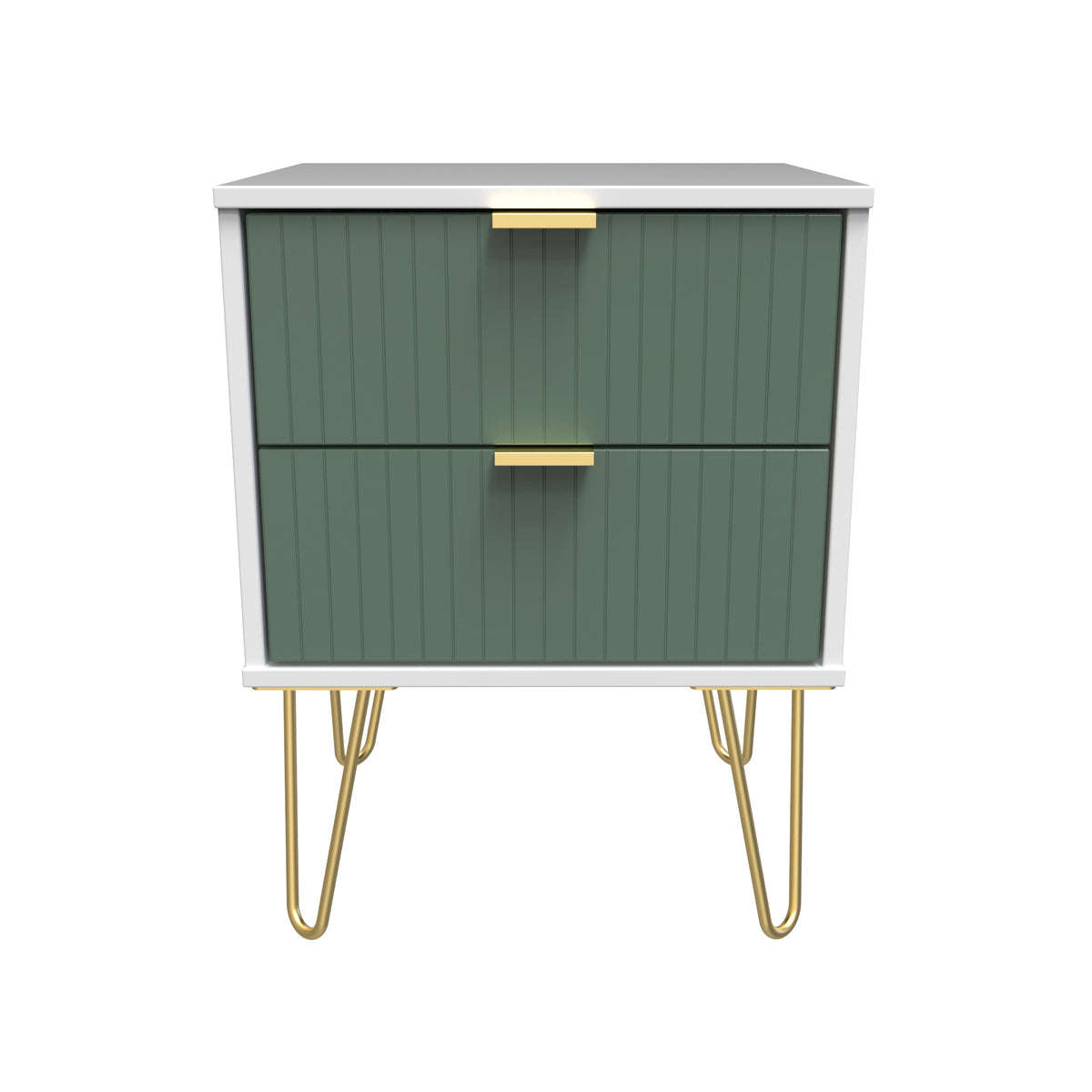 Linear 2 Drawer Bedside Cabinet
