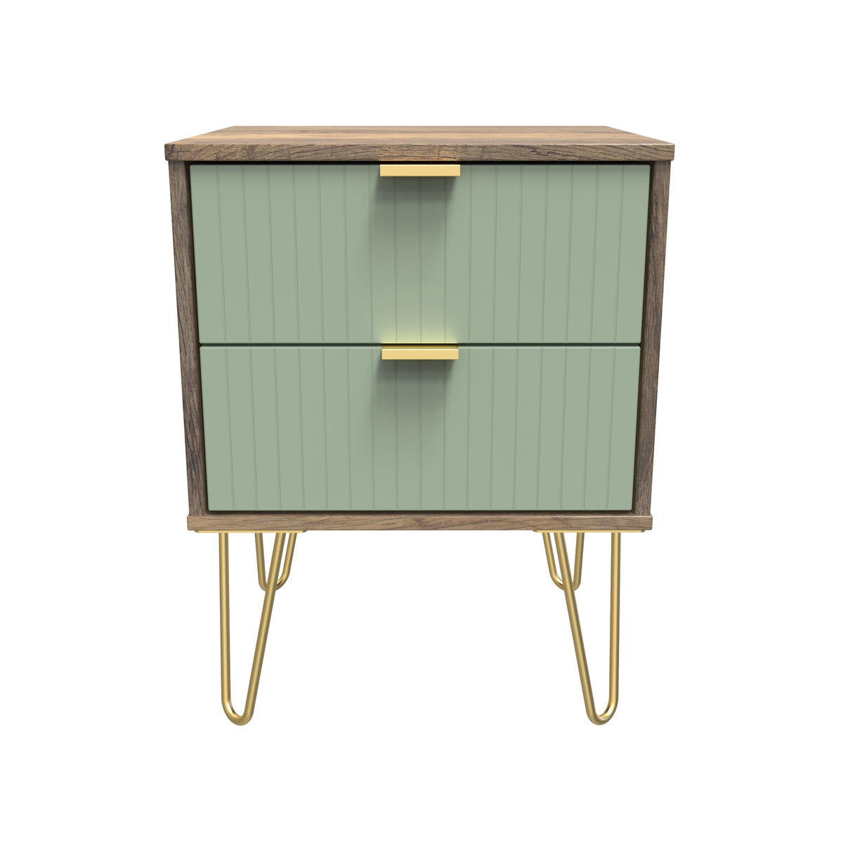 Linear 2 Drawer Bedside Cabinet