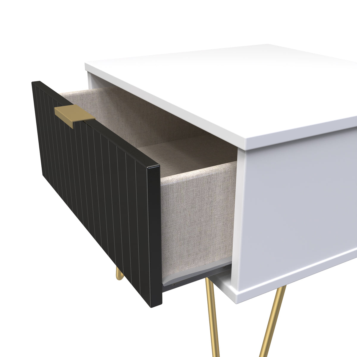 Linear 1 Drawer Bedside Cabinet with Legs