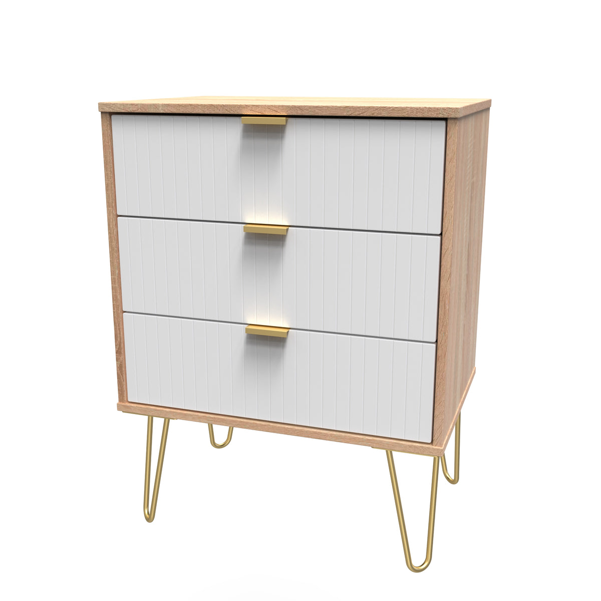 Linear (F) 3 Drawer Midi Chest with Legs