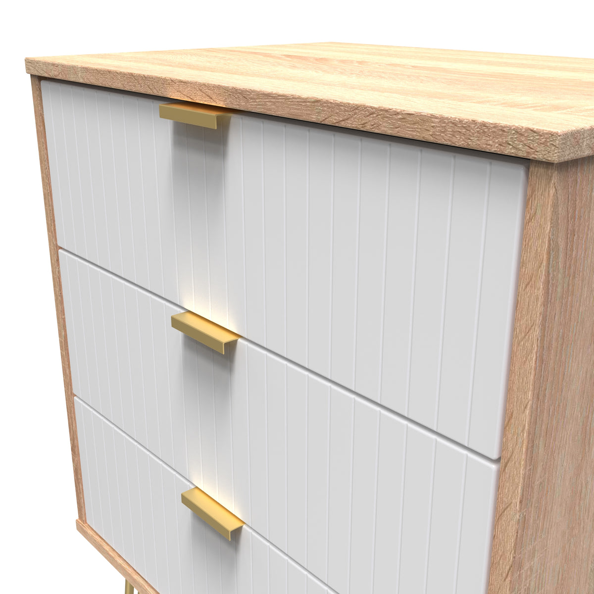 Linear (F) 3 Drawer Midi Chest with Legs