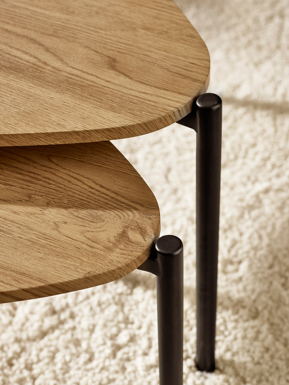 Lorette Teardrop Nest of 2 Coffee Tables