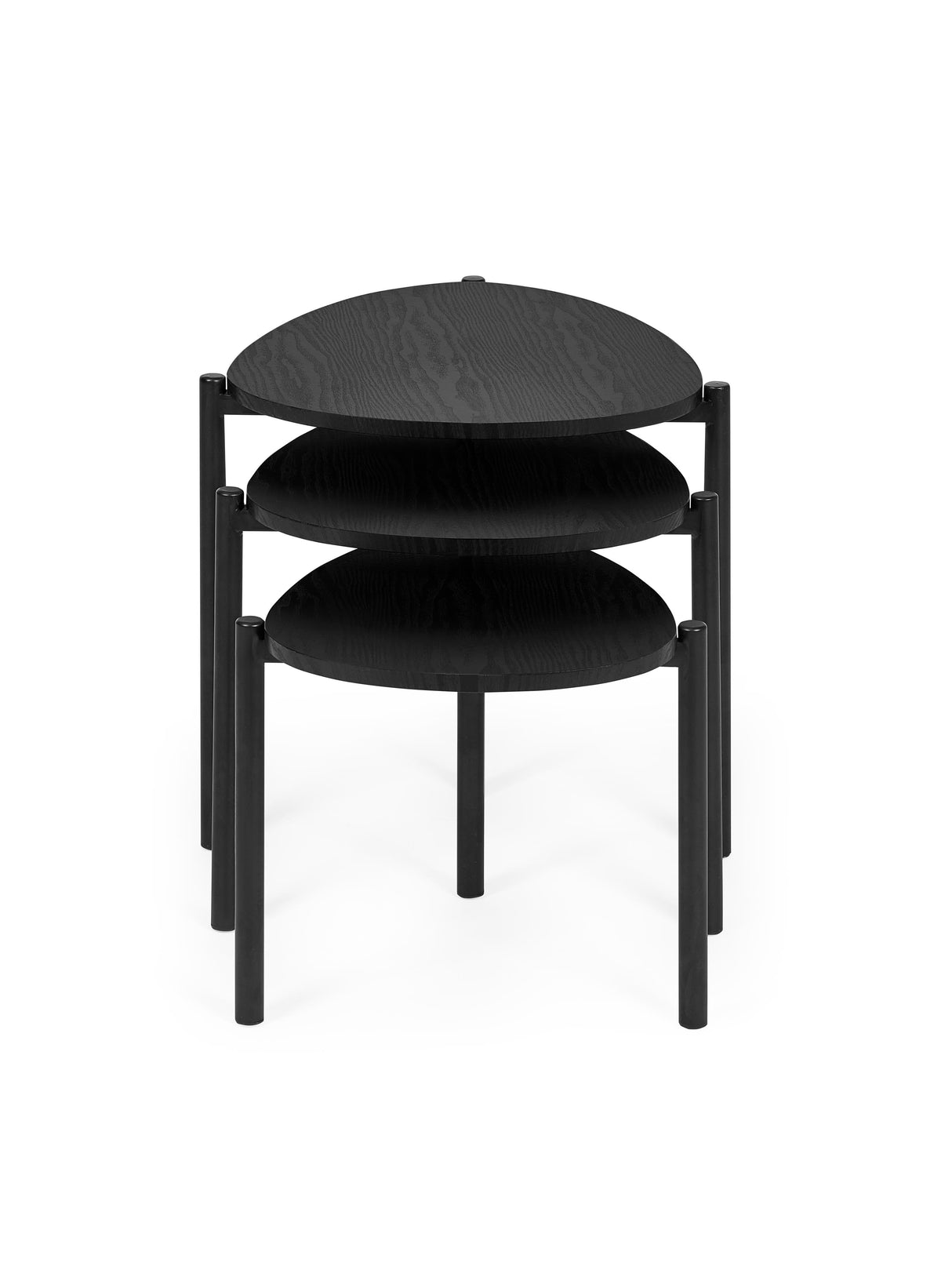Lorette Teardrop Nest of 3 Side Tables