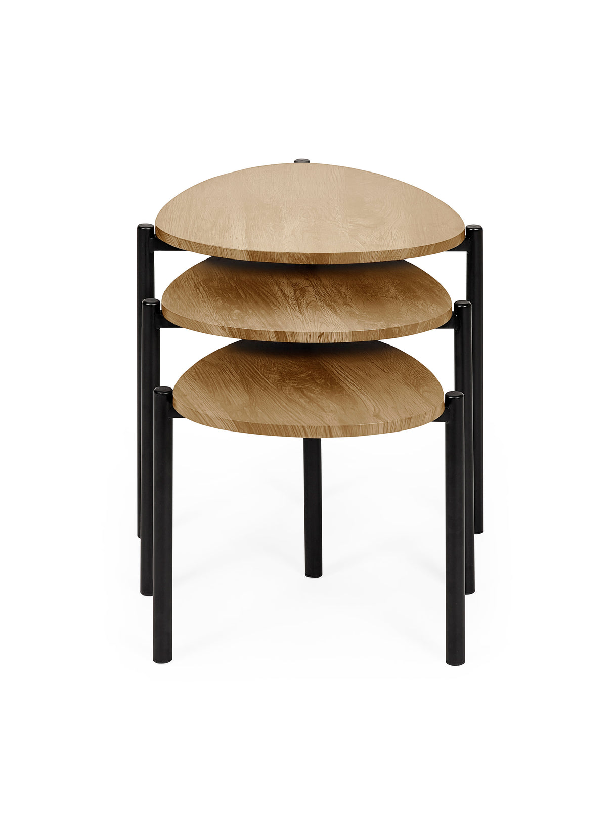 Lorette Teardrop Nest of 3 Side Tables
