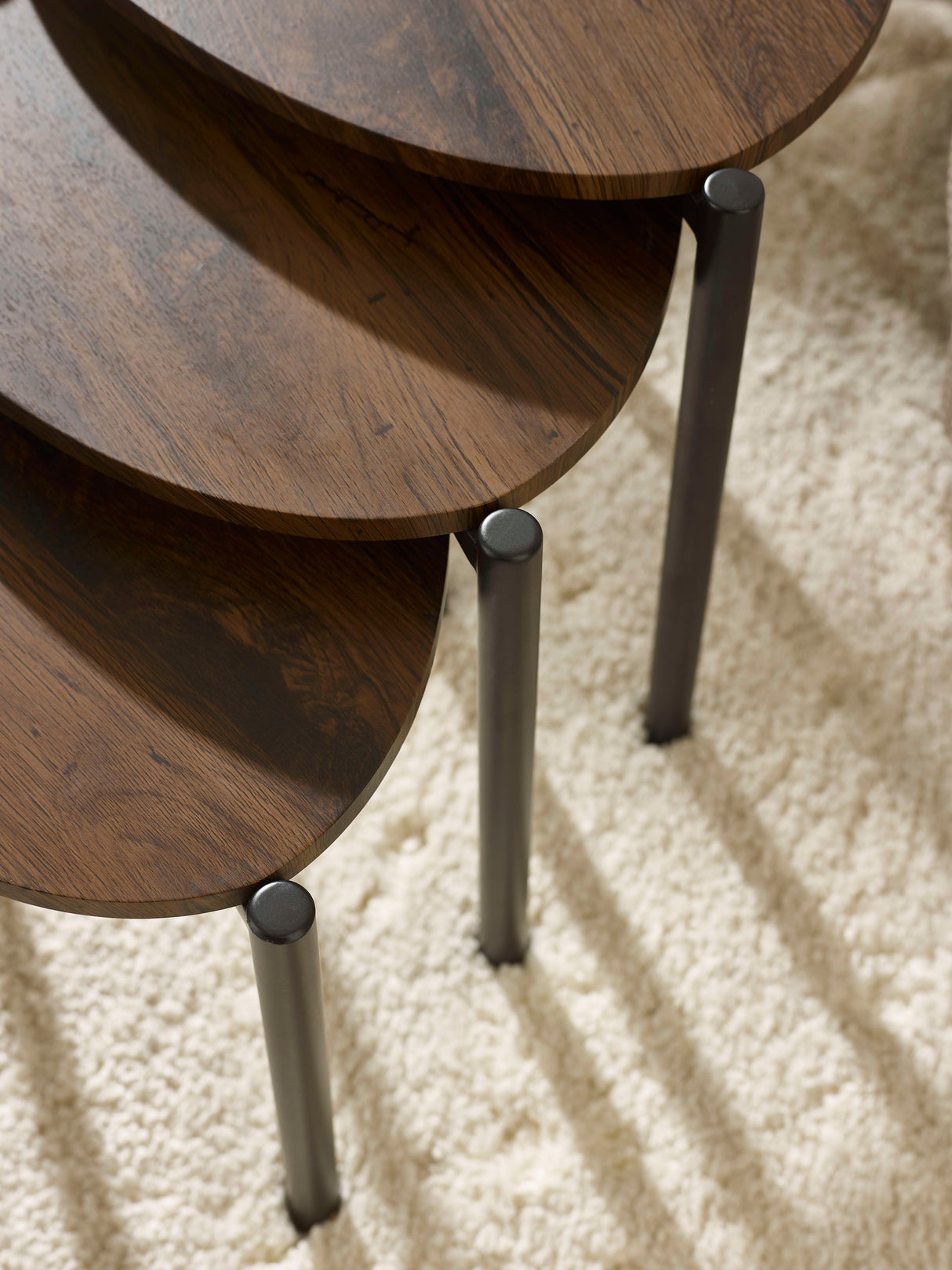 Lorette Teardrop Nest of 3 Side Tables