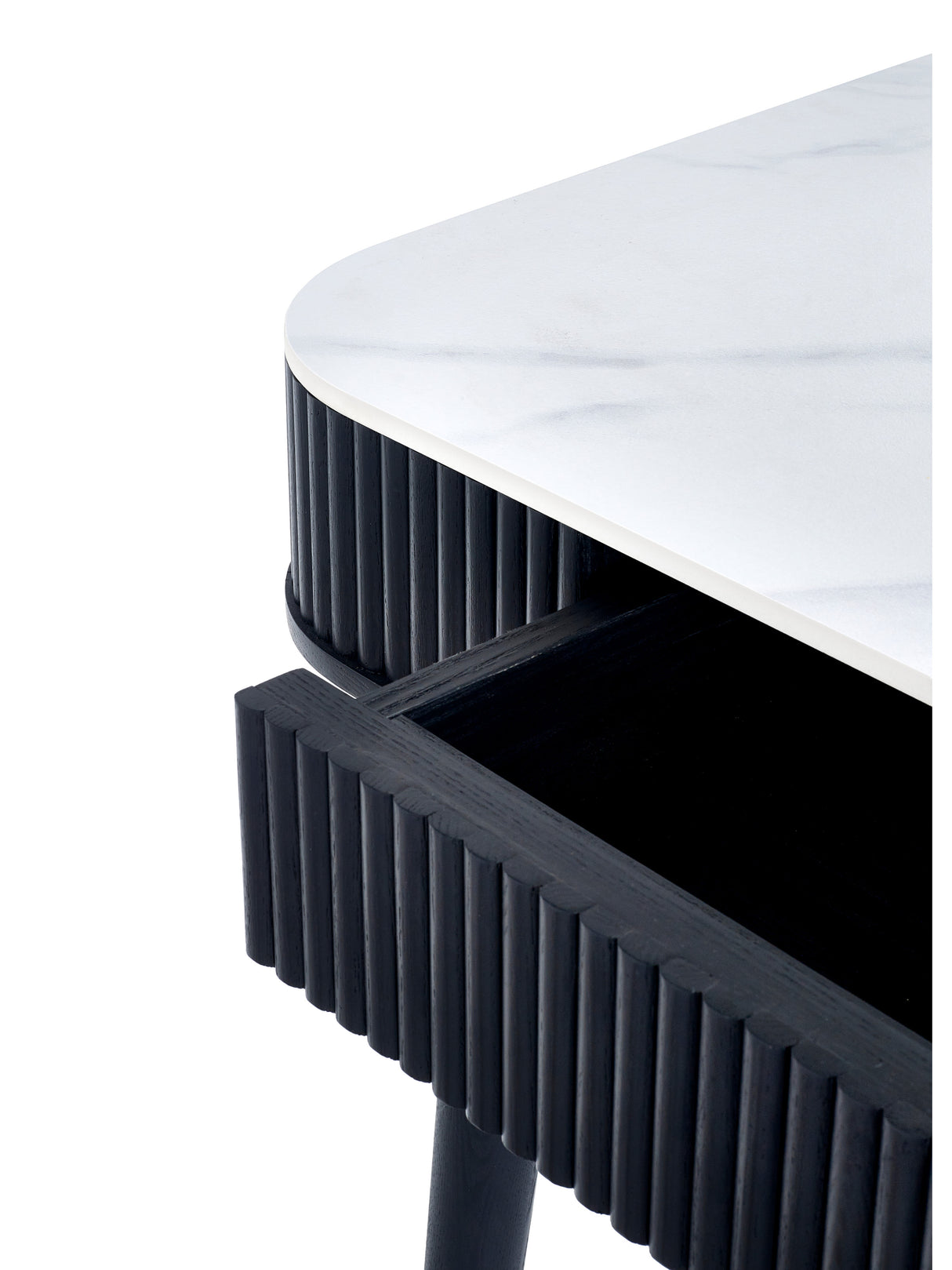 Louis Rectangular Stone Top 4-6 Seater Dining Table with 2 Drawers