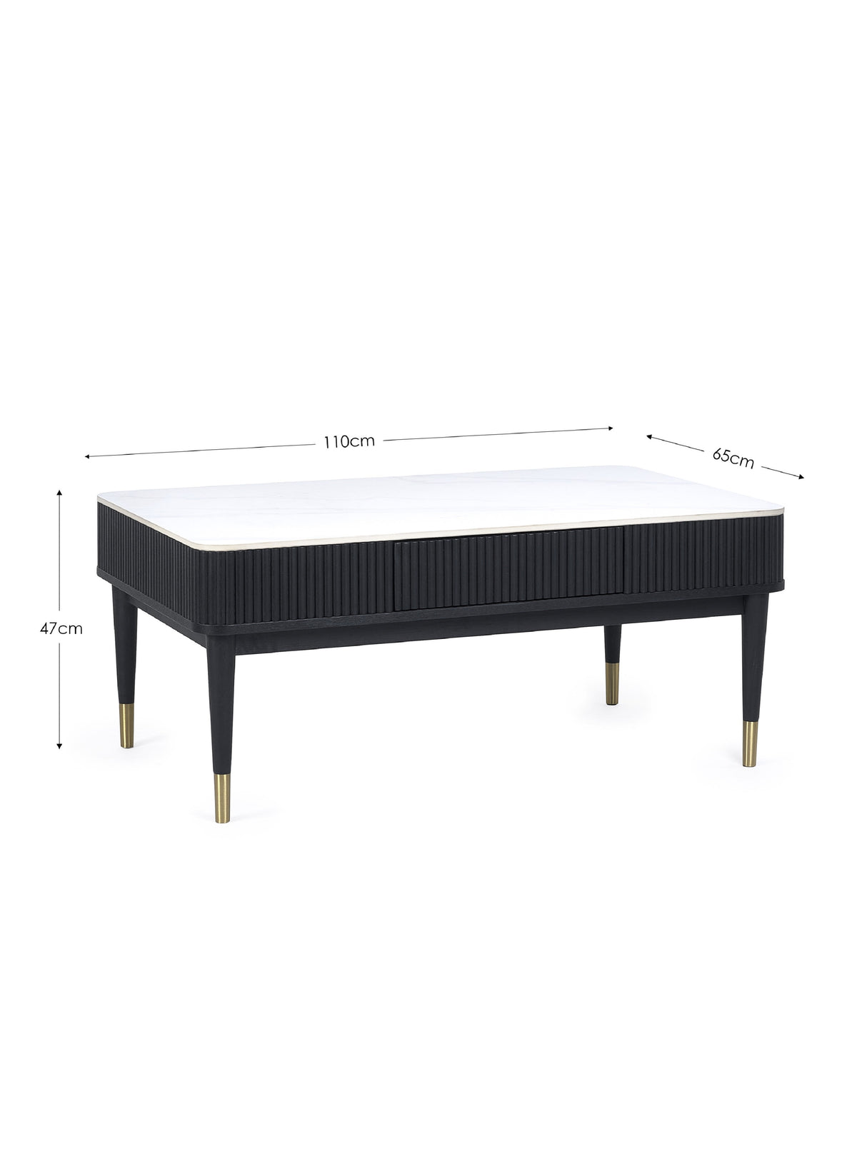 Louis Fluted 2 Drawer Coffee Table