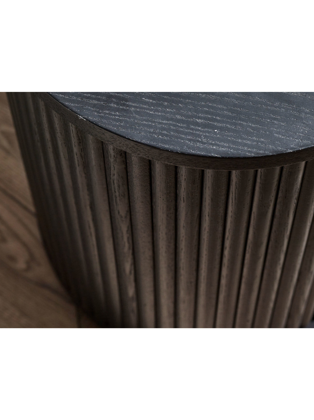 Louis Fluted Round Side Table with Cupboard