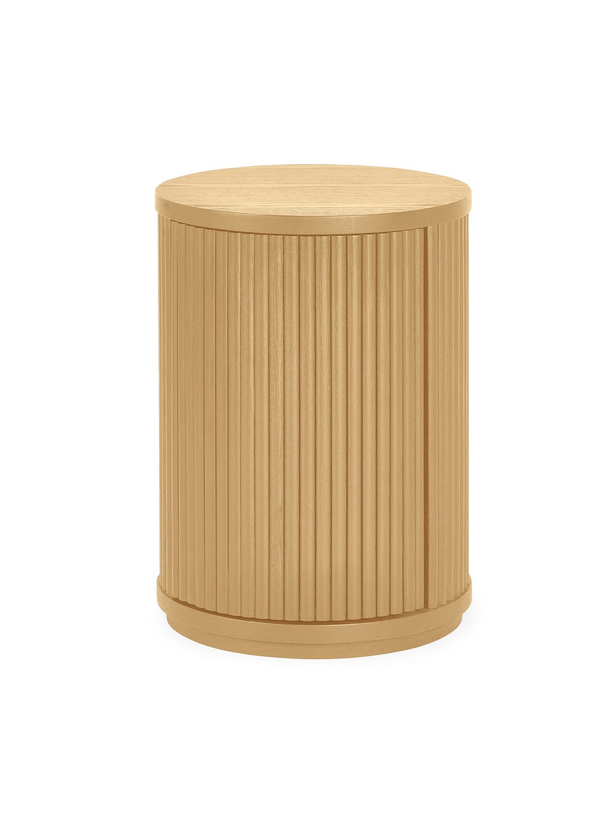 Louis Fluted Round Side Table with Cupboard