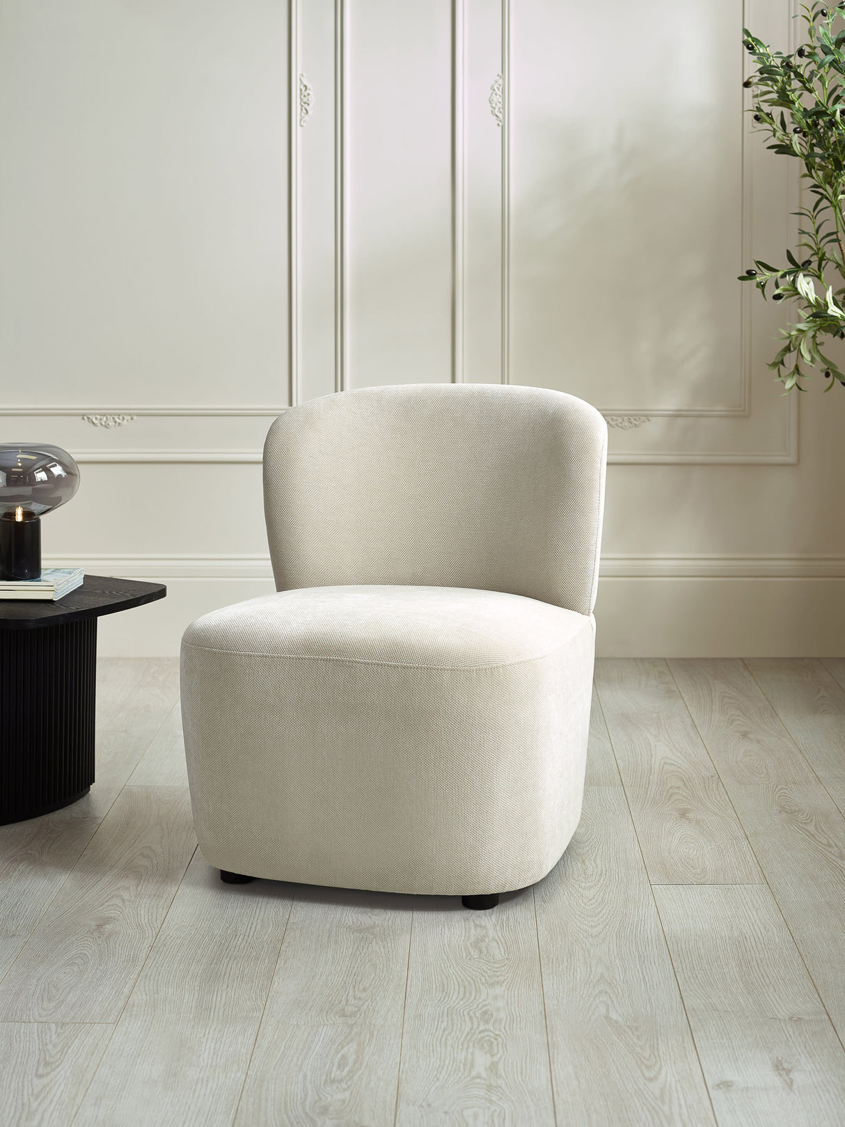 Lunetta Upholstered Armless Accent Chair