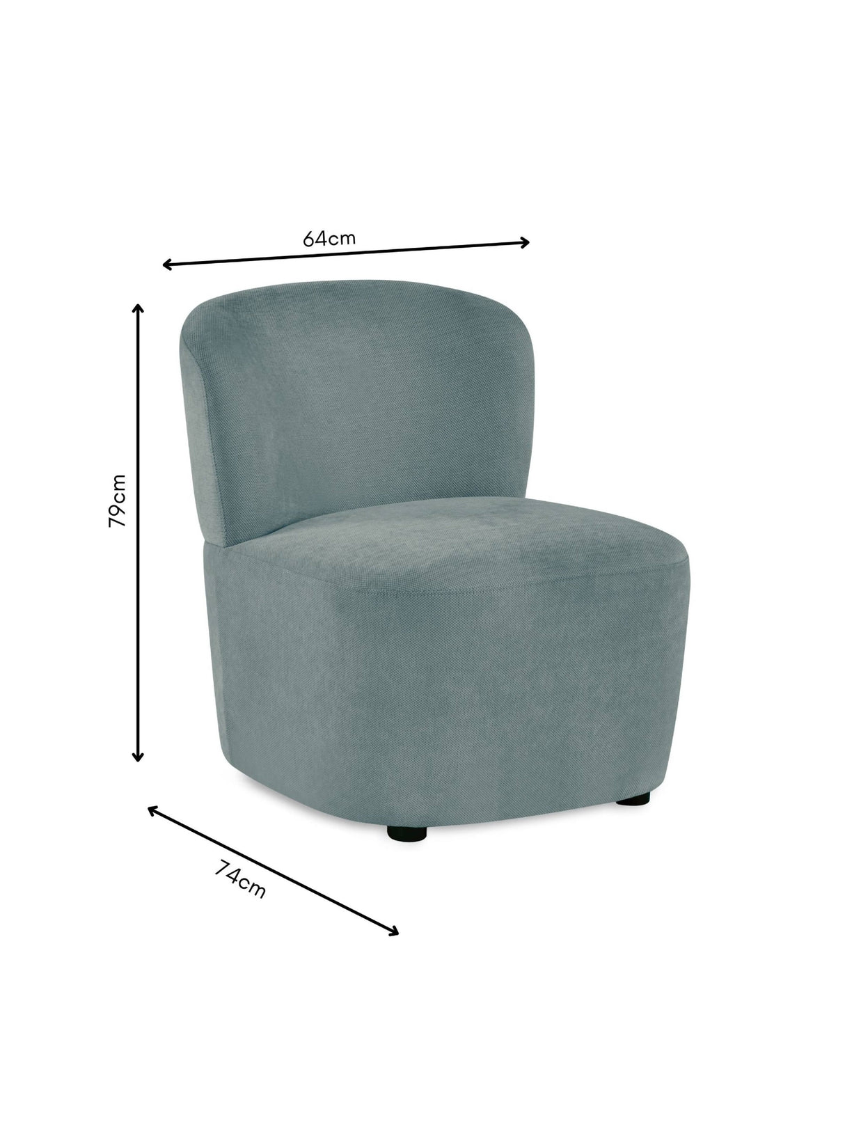 Lunetta Upholstered Armless Accent Chair