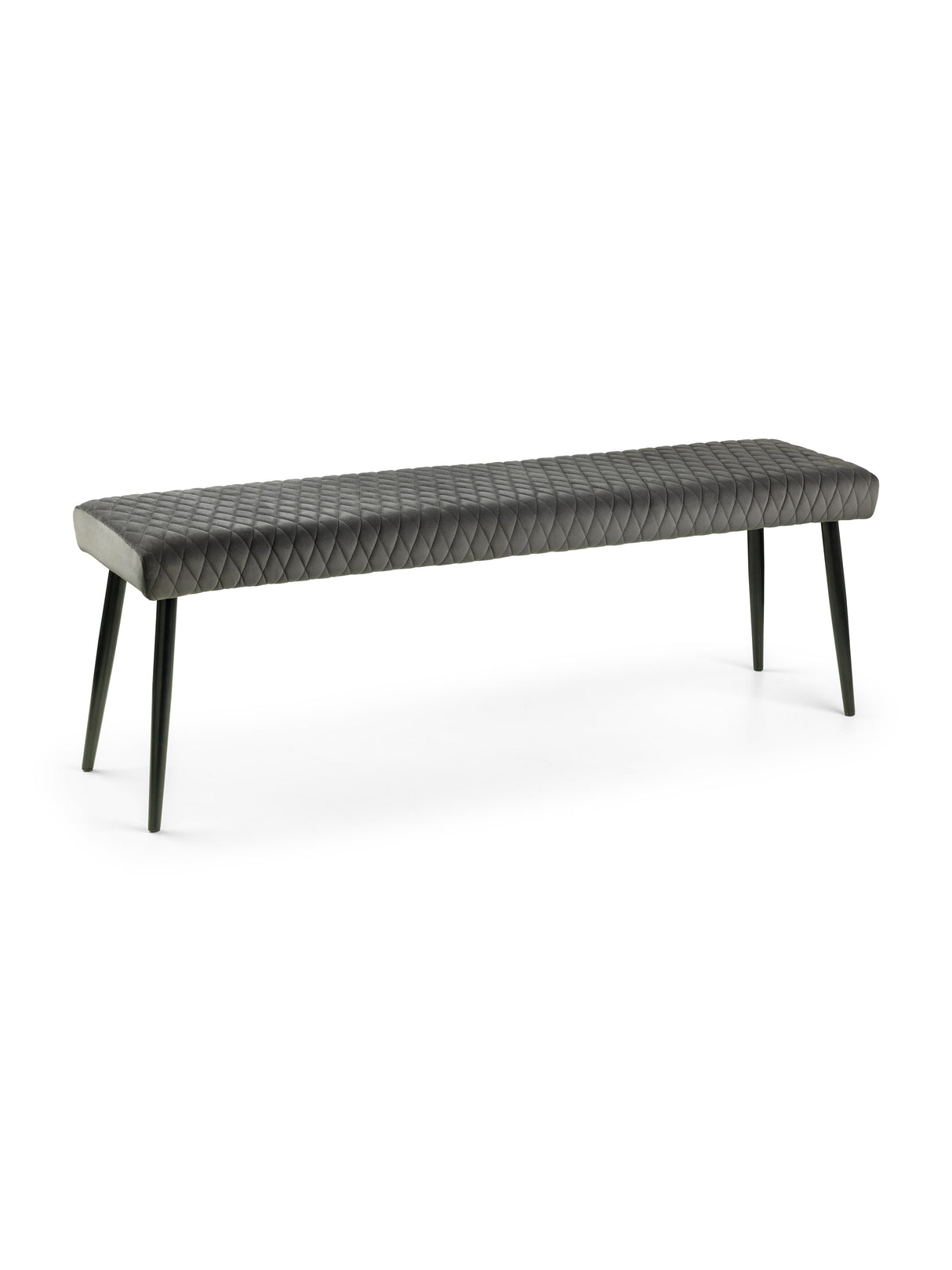 Luxe Diamond Quilted Upholstered 2 Seater Backless Bench