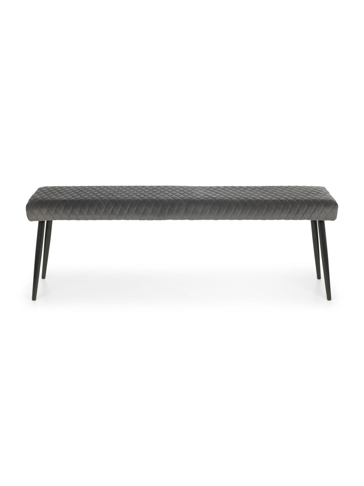 Luxe Diamond Quilted Upholstered 2 Seater Backless Bench
