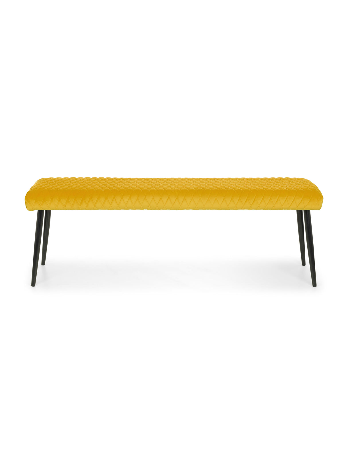 Luxe Diamond Quilted Upholstered 2 Seater Backless Bench