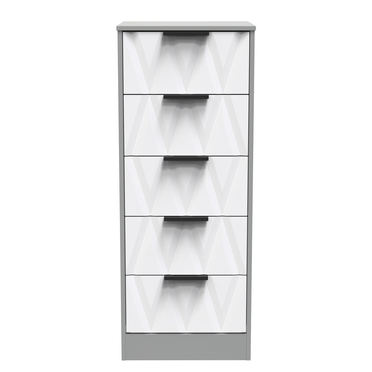 Las Vegas 5 Drawer Bedside Cabinet