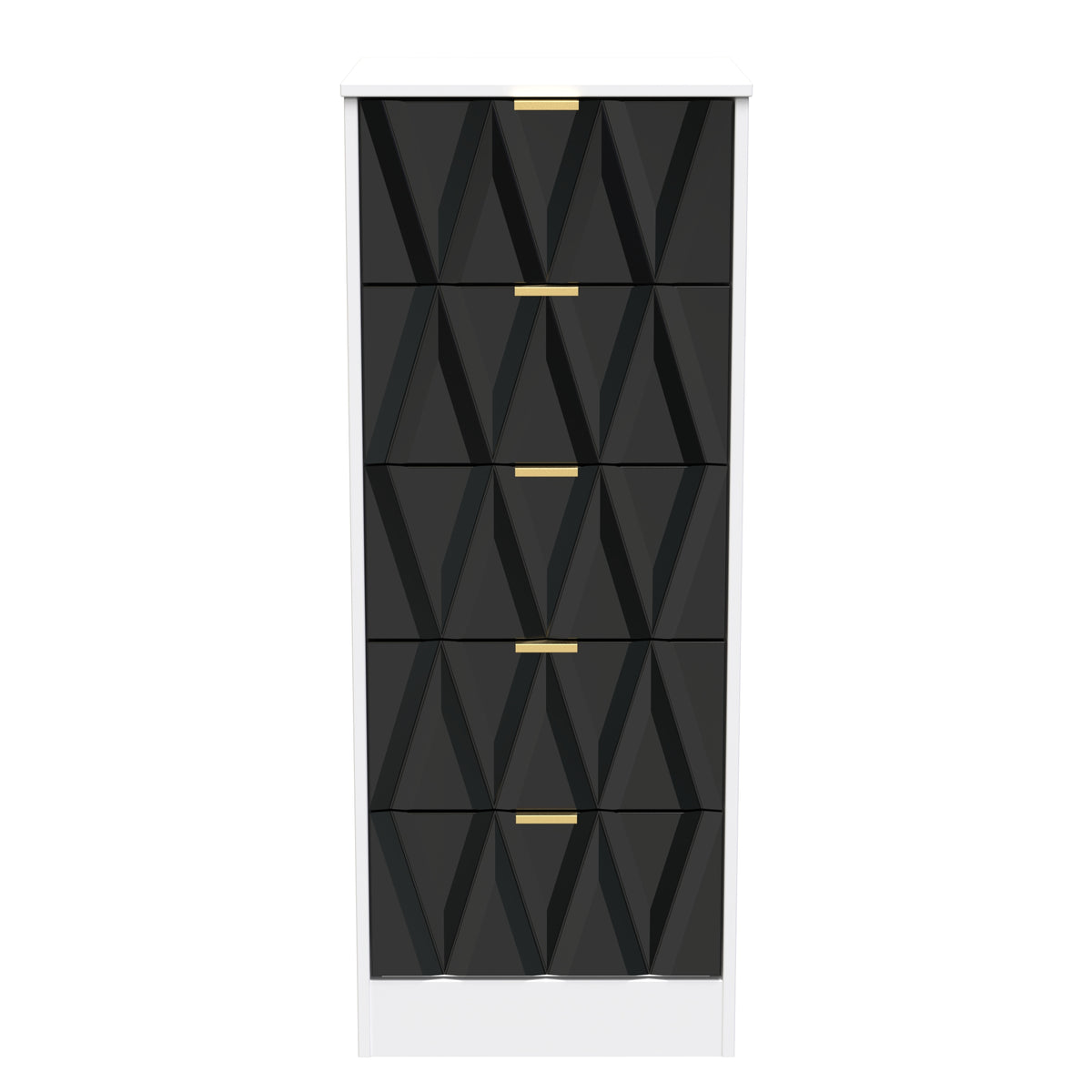 Las Vegas 5 Drawer Bedside Cabinet
