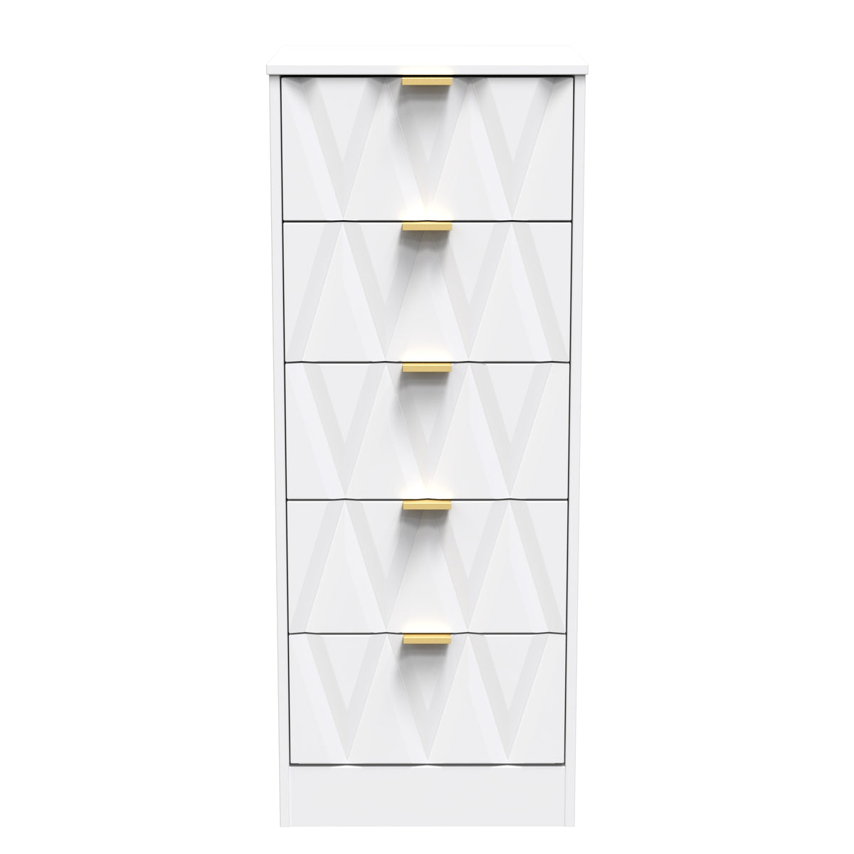 Las Vegas 5 Drawer Bedside Cabinet