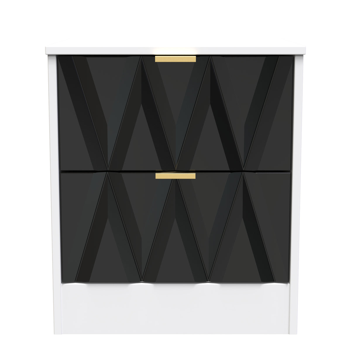 Las Vegas 2 Drawer Bedside Cabinet
