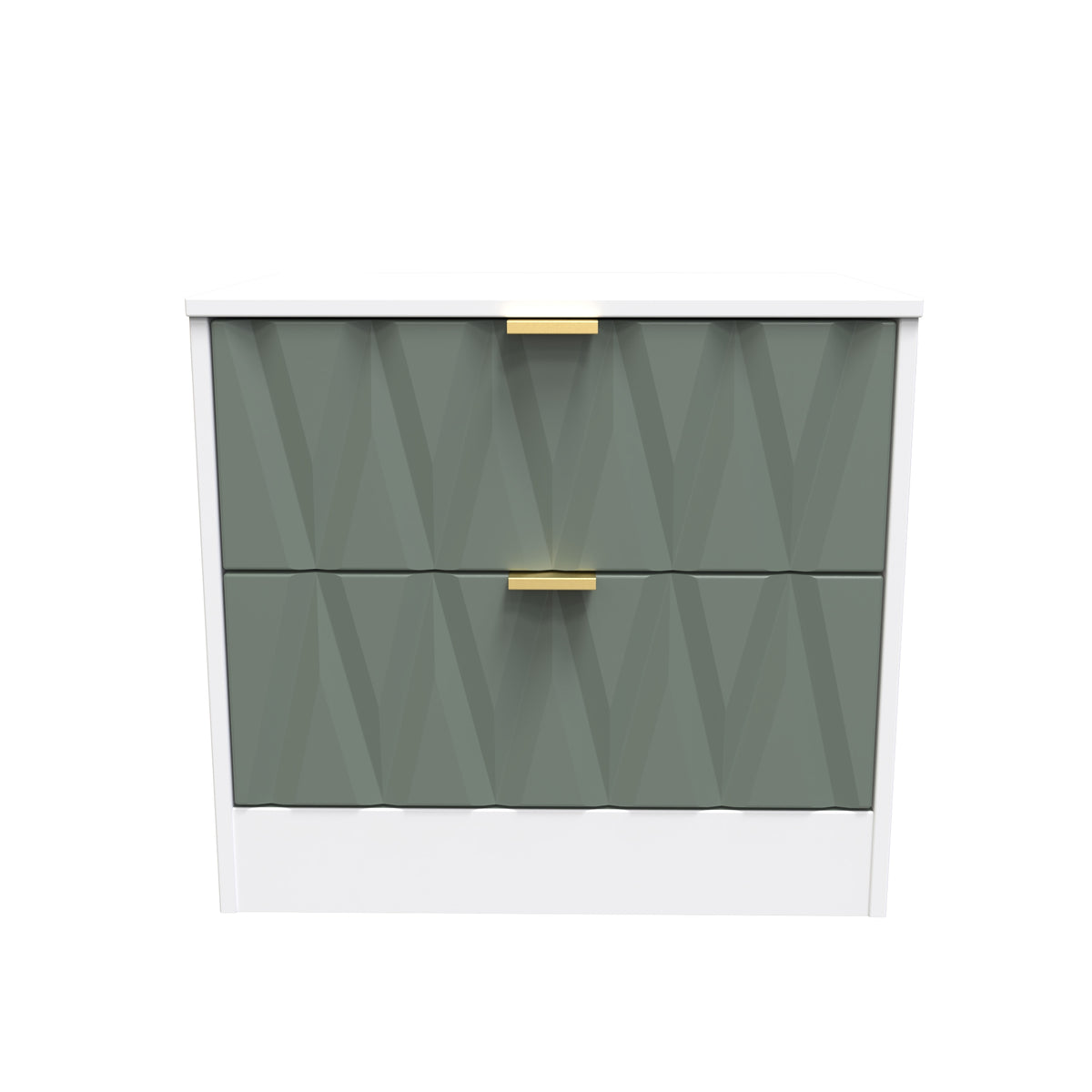 Las Vegas (Black Handles) 2 Drawer Midi Chest