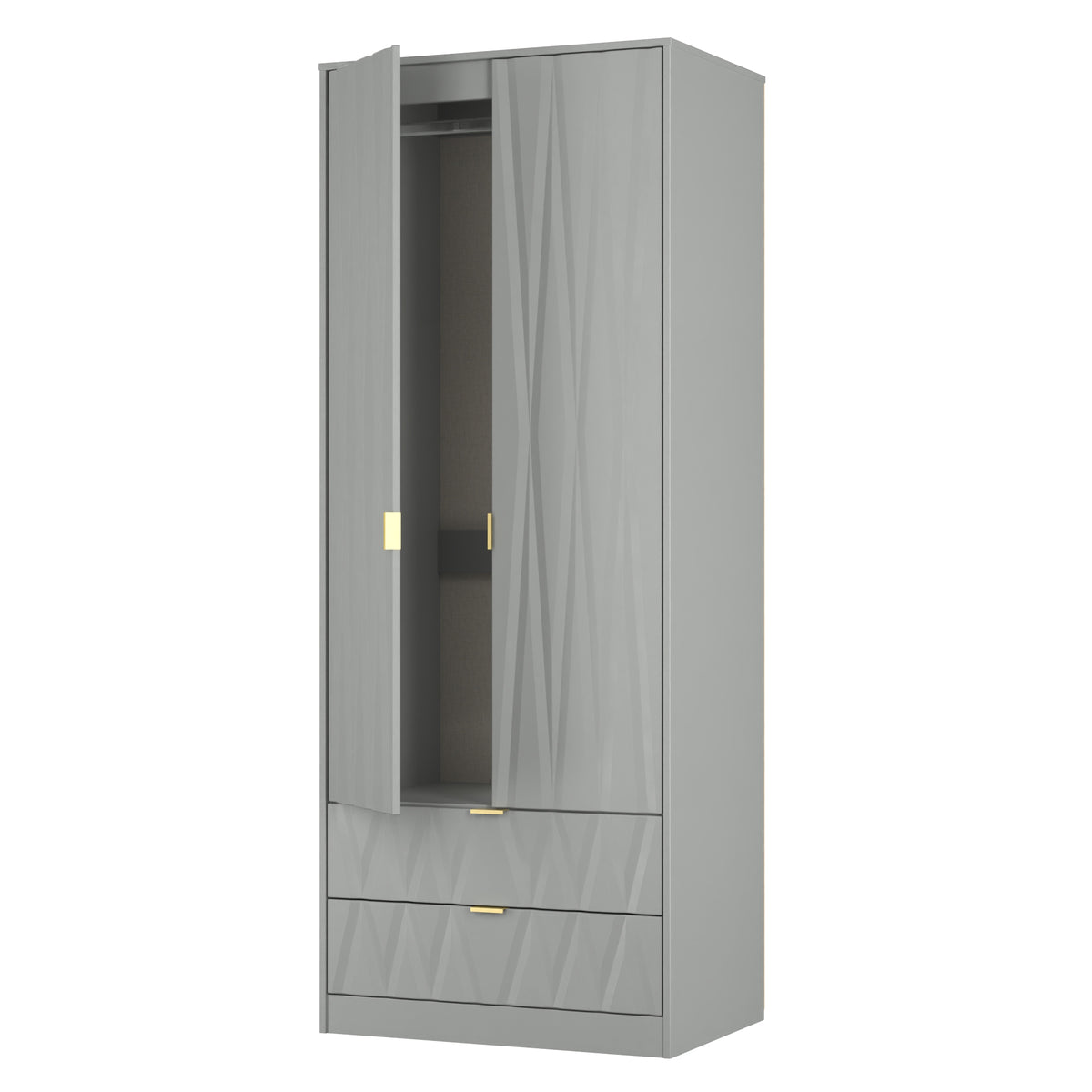 Las Vegas Tall 2 Drawer Wardrobe
