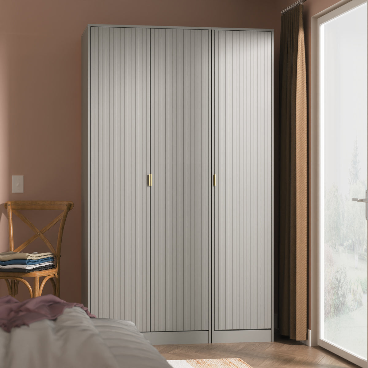 Las Vegas Tall Triple Plain Wardrobe