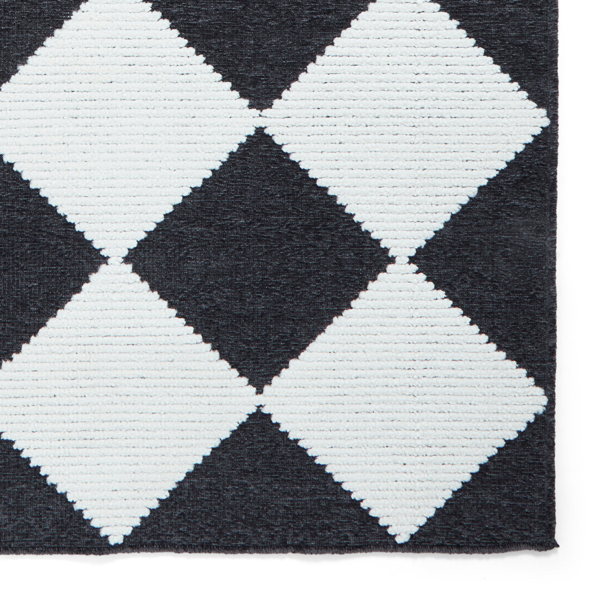 Lyna J0529 Charcoal/White Washable Rug