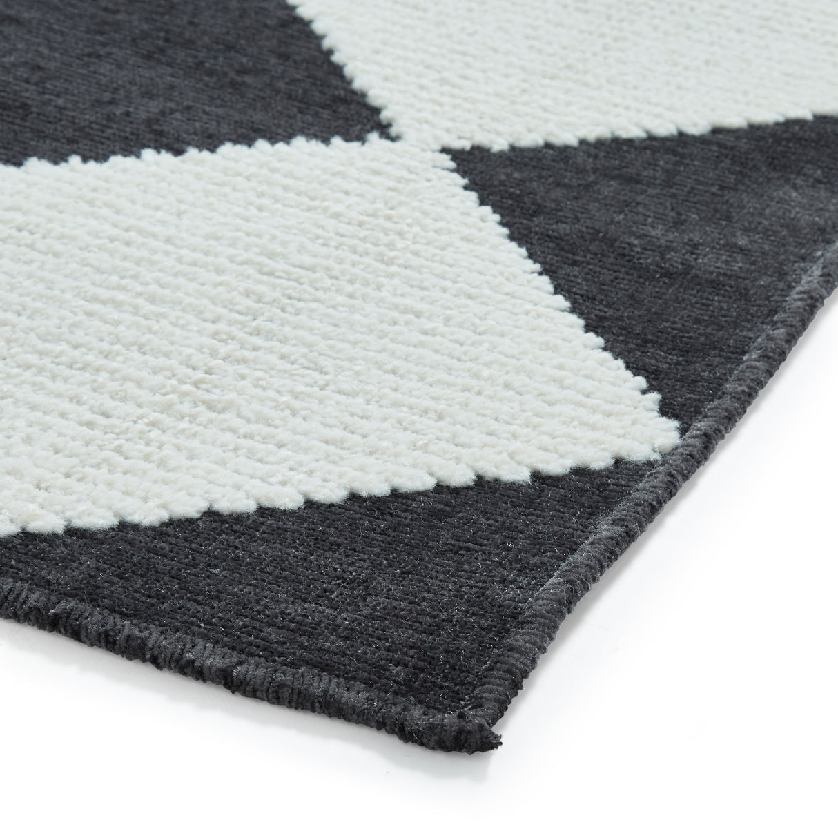 Lyna J0529 Charcoal/White Washable Rug