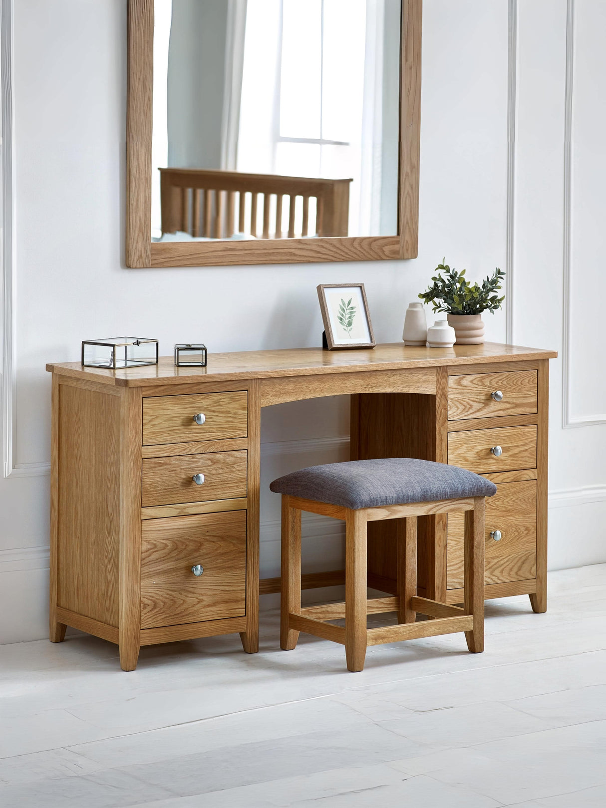 Mallory 6 Drawer Dressing Table and Stool