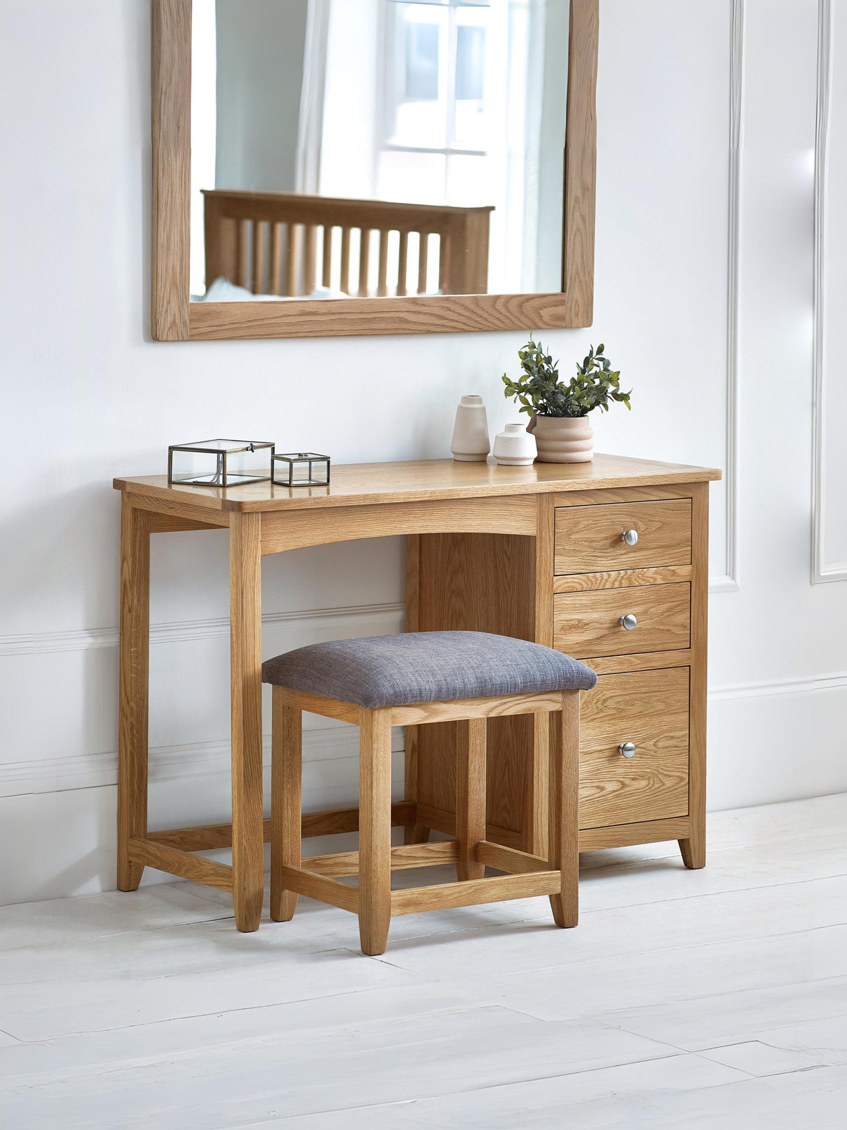 Mallory 3 Drawer Dressing Table and Stool