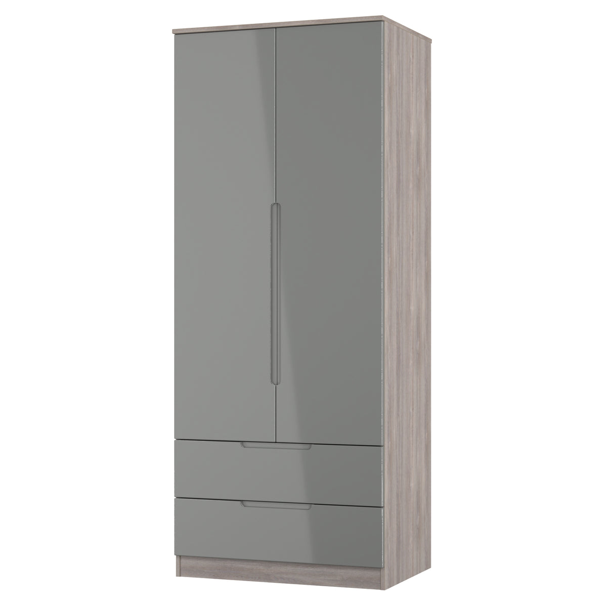Milan 2ft6in 2 Drawer Wardrobe