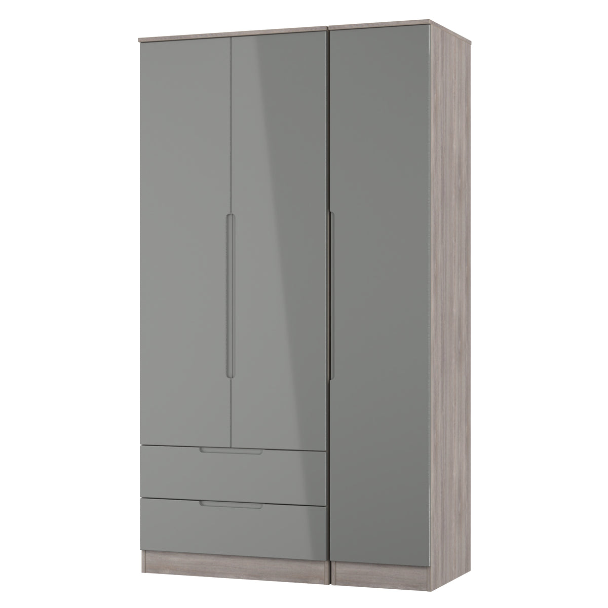 Milan Tall Triple 2 Drawer Wardrobe