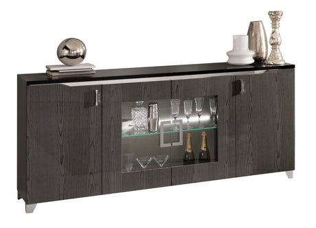 San Martino Metropol Grey 4 Door Sideboard with LED
