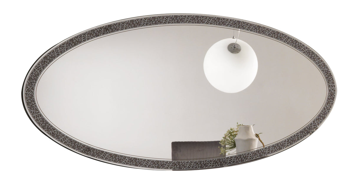 San Martino Metropol Grey Oval Mirror
