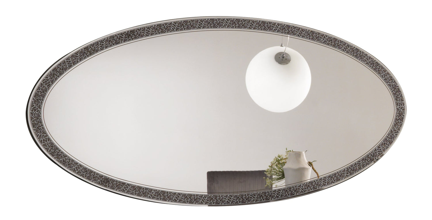 San Martino Metropol Grey Oval Mirror